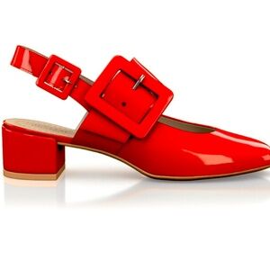 Girotti Red Patent Leather Low Heel